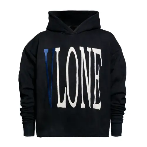 Black/Blue Vlone OG Staple Embroidered Hoodie