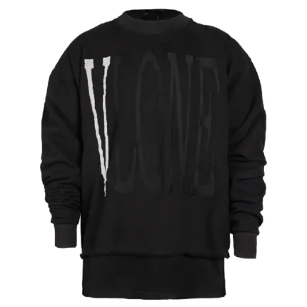Black Vlone OG Embroidered Crewneck Sweatshirt