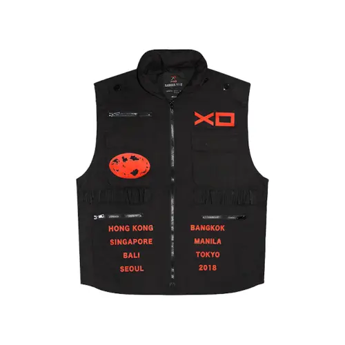 The **Black The Weeknd XO Asia Tour Ranger Vest** blends utilitarian design with signature XO style. Crafted from durable, high-quality fabric, this vest offers a modern streetwear aesthetic inspired by The Weeknd’s iconic Asia Tour. It features multiple functional pockets for a tactical look, along with subtle XO branding that adds an exclusive, collectible appeal. The sleek black color ensures easy pairing with any outfit, making it perfect for layering over hoodies or tees. Designed for fans and fashion enthusiasts alike, this vest captures the bold, mysterious energy of The Weeknd’s music and contemporary street style.