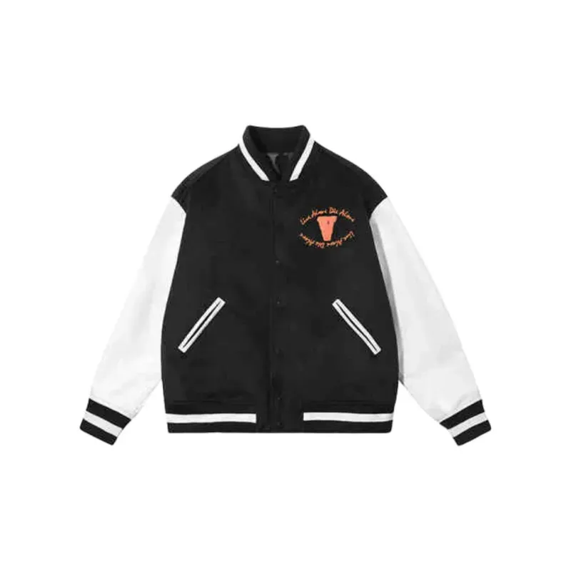 Black VLONE Baseball Bomber Jacket