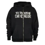Black Vlone Reserved Note Zip-Up Hoodie