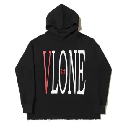 Black and Red Vlone x Clot Dragon Hoodie