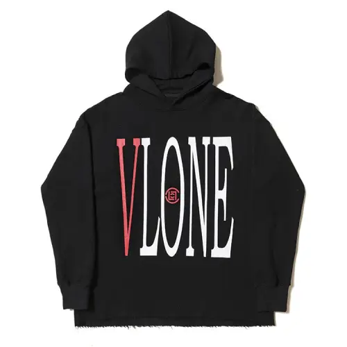 Black and Red Vlone x Clot Dragon Hoodie