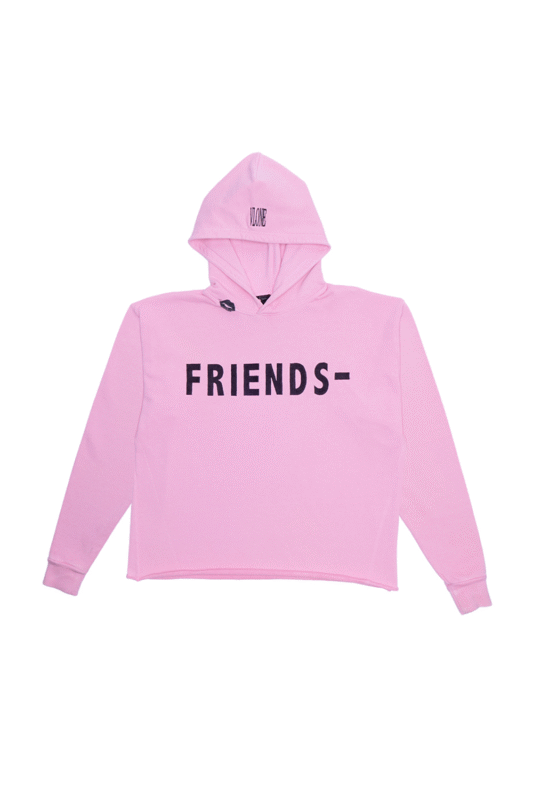 BLACK LIPSTICK FRIENDS- EMBROIDERED HOODIE (Pink)