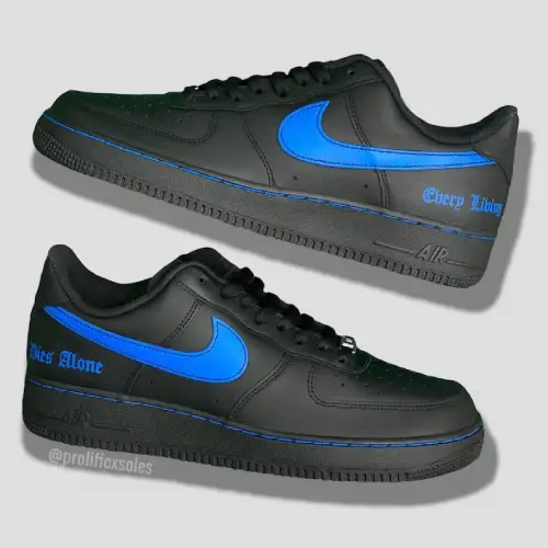 Black/Blue Vlone Custom Air Force 1