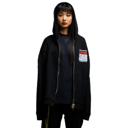 Black Vlone Hard Hat Zip-Up Hoodie